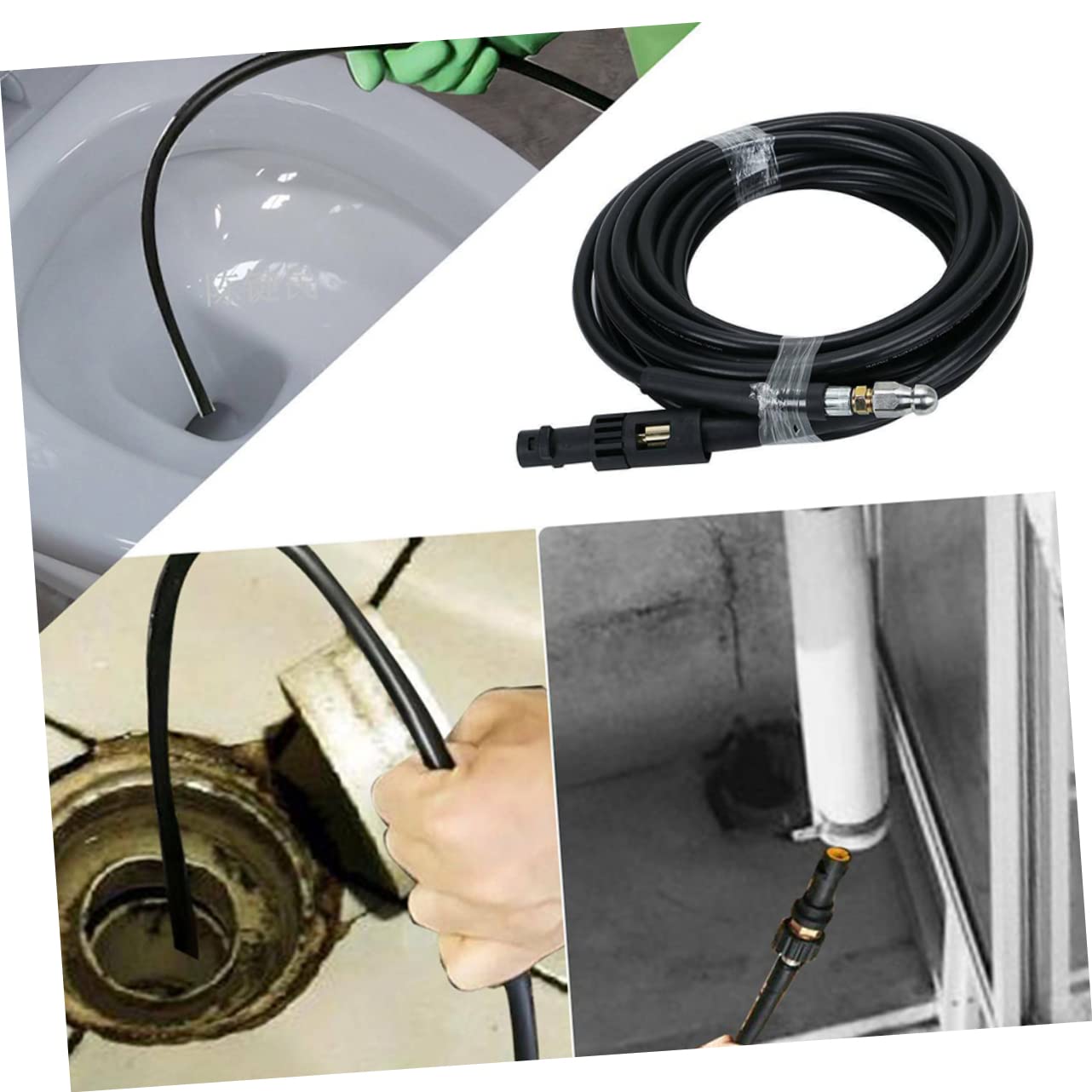 UPKOCH 15m Tapón De Limpieza De Manguera Para Desagüe De Alcantarillado Manguera De Desagüe De Agua Para Limpieza De Coches