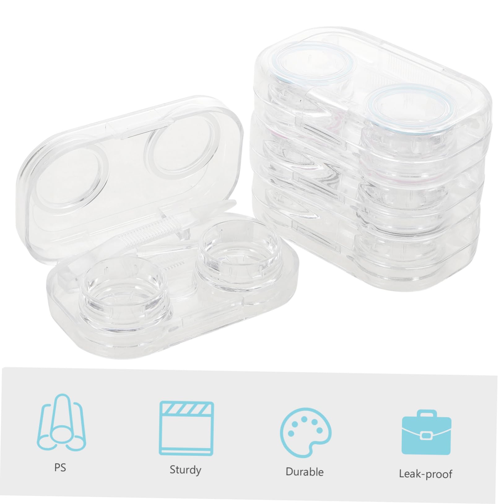 BESTYASH 4 set Custodia Per Lenti A Contatto Custodia Per Occhiali Custodia Per Lenti Custodia Trasparente Organizer Per La Delle Lenti 4 pezzi * 4