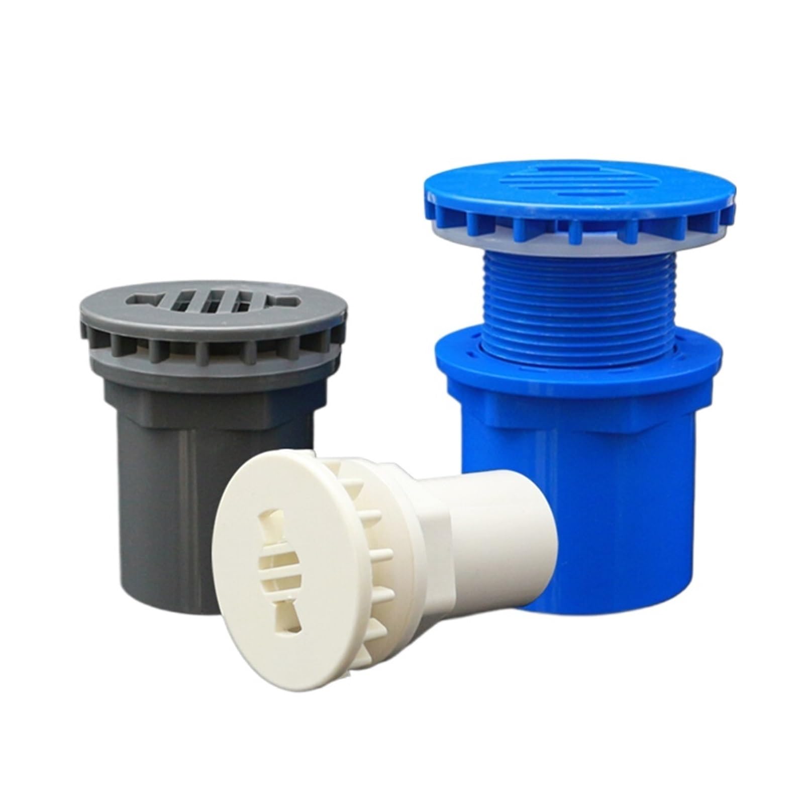 YAKUFAST 20/25mm Fish Tank Drainage Equipment Drain Connector Tube Joints Seafood Pool Drain Fitting Aquarium Bulkhead Fitting Connector(Grey,ID 32mm)