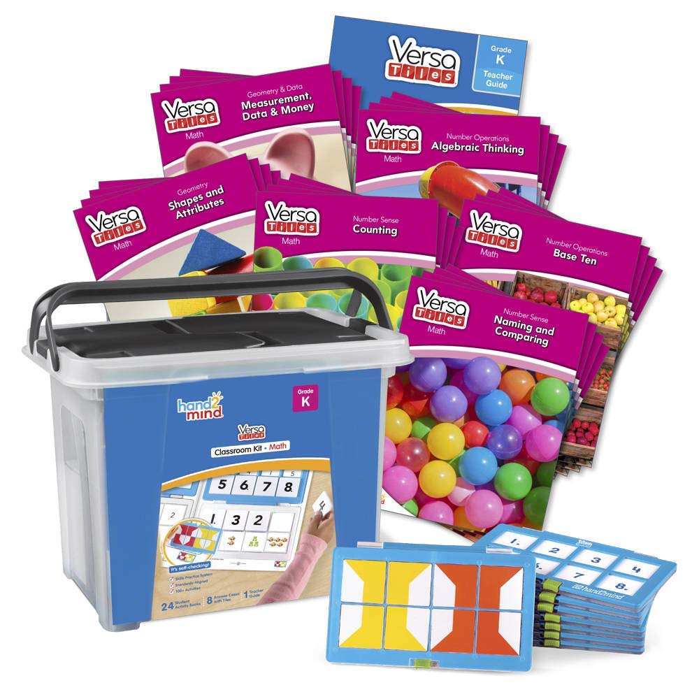 hand2mindVersaTiles Math Classroom Set, an Independent Self-Checking & Skill Practicing System (Grade K), Aligned to State and National Standards
