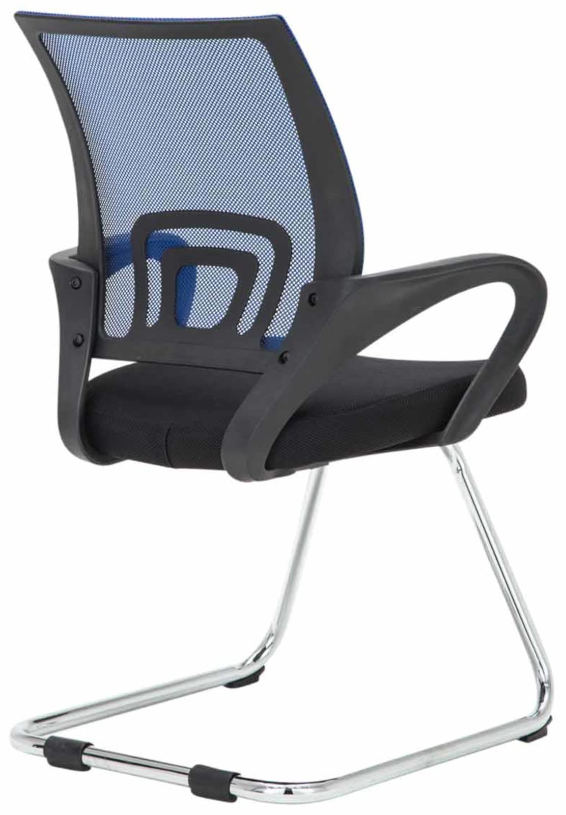 CLP Set 2 Sedie Da Studio Eureka I Seduta In Rete E Telaio In Metallo I Con Braccioli, Colore:blu
