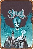 Ghost Bc Poster Band Poster Music Retro Poster Metal Sign Tin Metal Signs Vintage Funny Gift, Retro Wall Decor for Home,Street,Gate,Bars,Club ,Cafes,Store Pubs Sign Gift 12 X 8 INCH Metal Sign