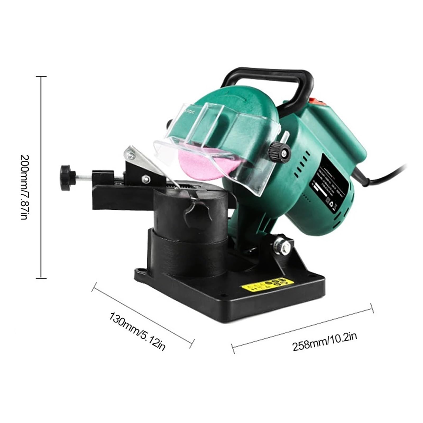 Affilatrice For Catene For Motosega Elettrica Da 220 W, Macchina For Affilare Motoseghe Portatile, Angolo Regolabile 100 Mm, 8500 Giri/min For La Molatura Risparmia Tempo E Fatica