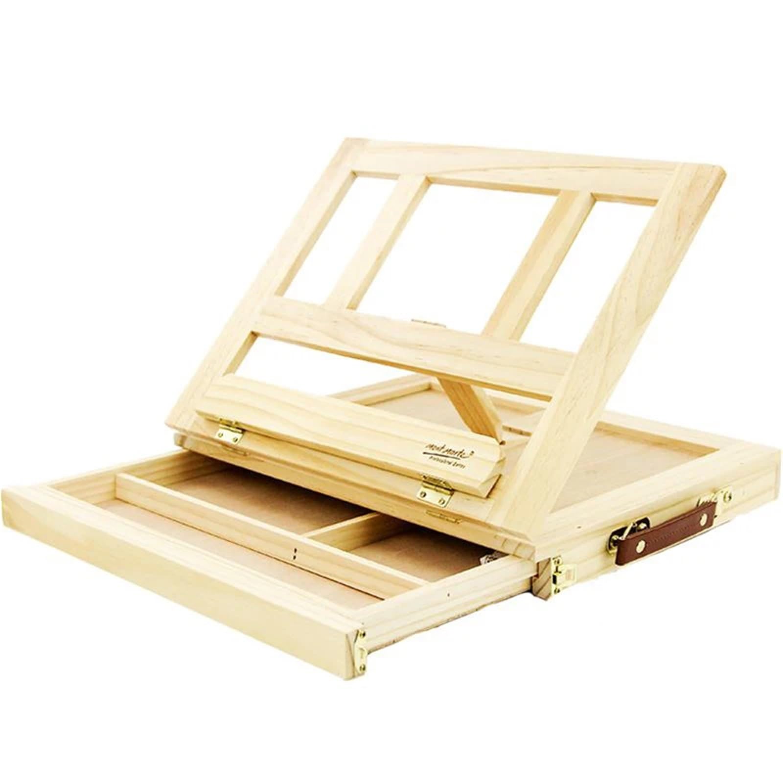 NGDFGR Easel Portable Wooden Table Easels For Painting Artist Sketch Drawer Box,