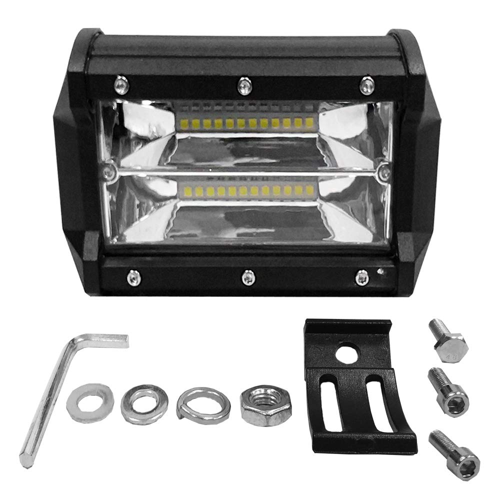 LZQ Reflektor roboczy 8 x 72 W LED dodatkowy reflektor offroad, 43200 lm, 10-30 V, 6000 K, światło robocze, wodoszczelny, IP67, 4 cale