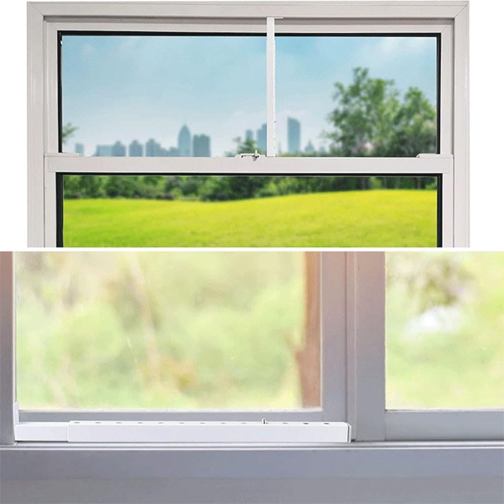 Barandilla de seguridad ajustable para ventanas de 9.84 pulgadas/16.3 pulgadas, barandilla de seguridad de ventana de metal, para proteger a niños y mascotas, para ventanas correderas, versátil (4