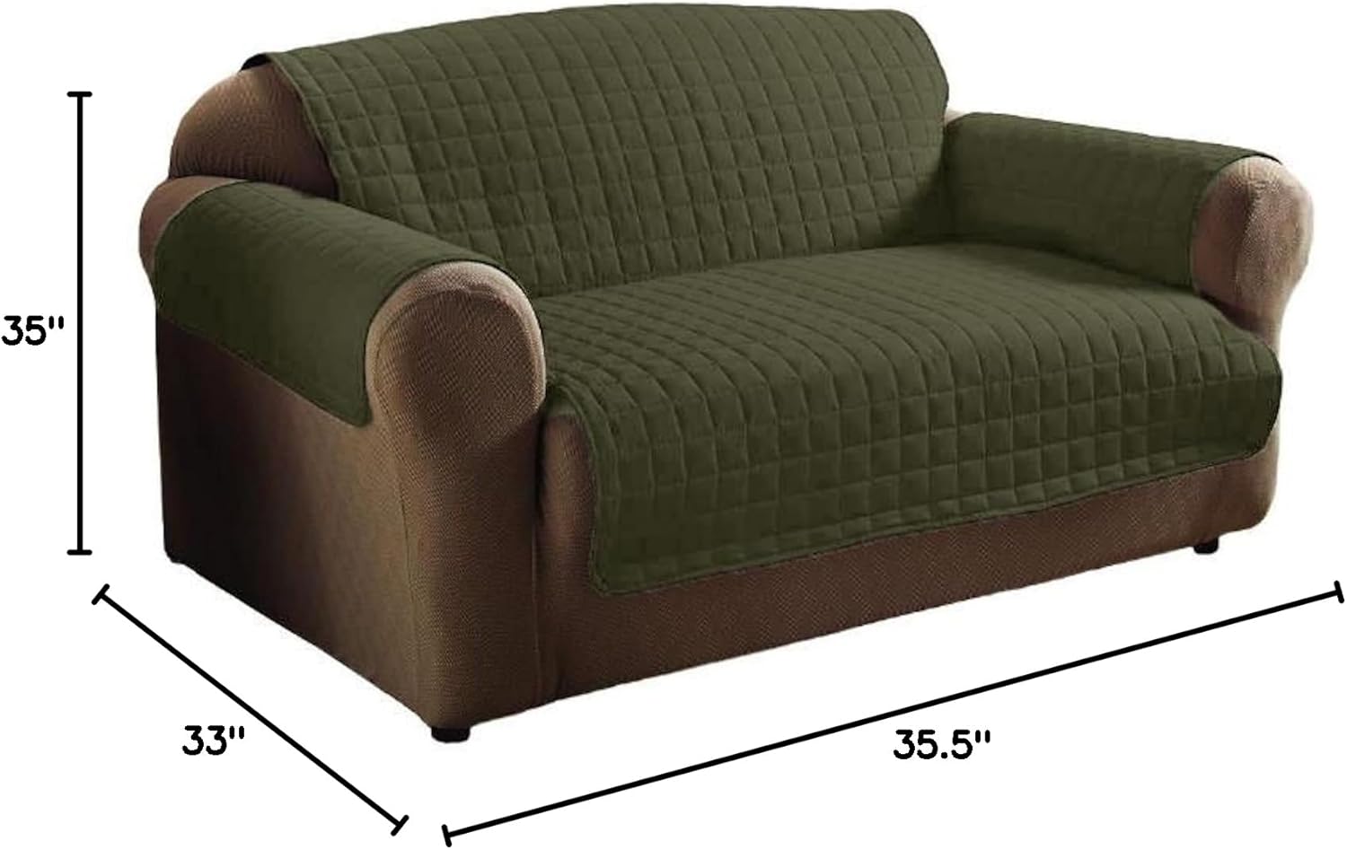 Legacy Decor 2PC Soft Micro Suede Couch Sofa and Loveseat Pet Furniture Slip Covers (Sage)