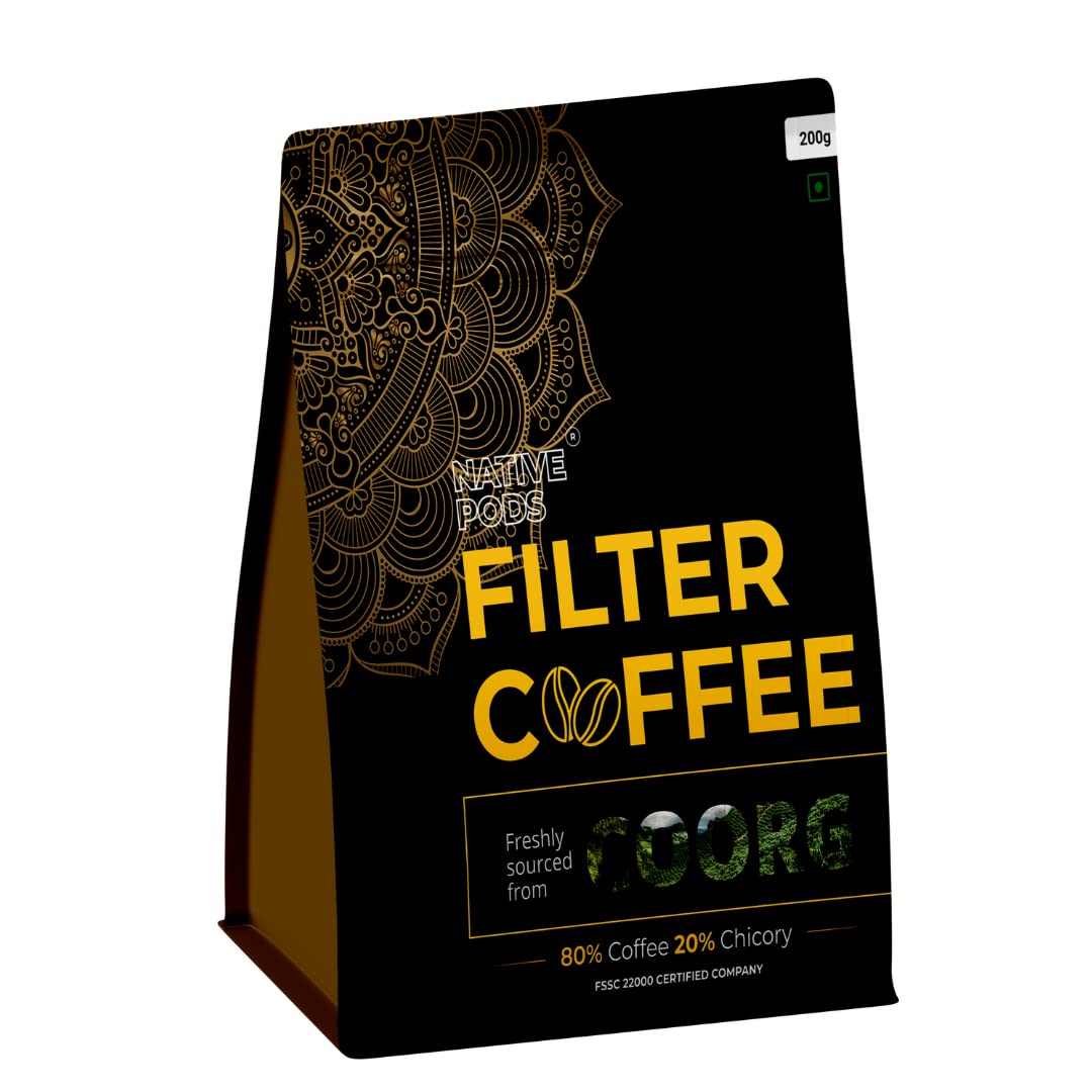 See full amazon price history chart for Native Pods Filter Coffee 200gm | Traditional South Indian Filter Coffee Powder | 80% Coffee, 20% Chicory | Freshly Sourced from Coorg | 200gm - Pack of 1 Native Pods Filter Coffee 200gm | Traditional South Indian Filter Coffee Powder | 80% Coffee, 20% Chicory | Freshly Sourced from Coorg | 200gm - Pack of 1 (B0BYKFD2BR) Amazon Price History, Amazon Price Tracker