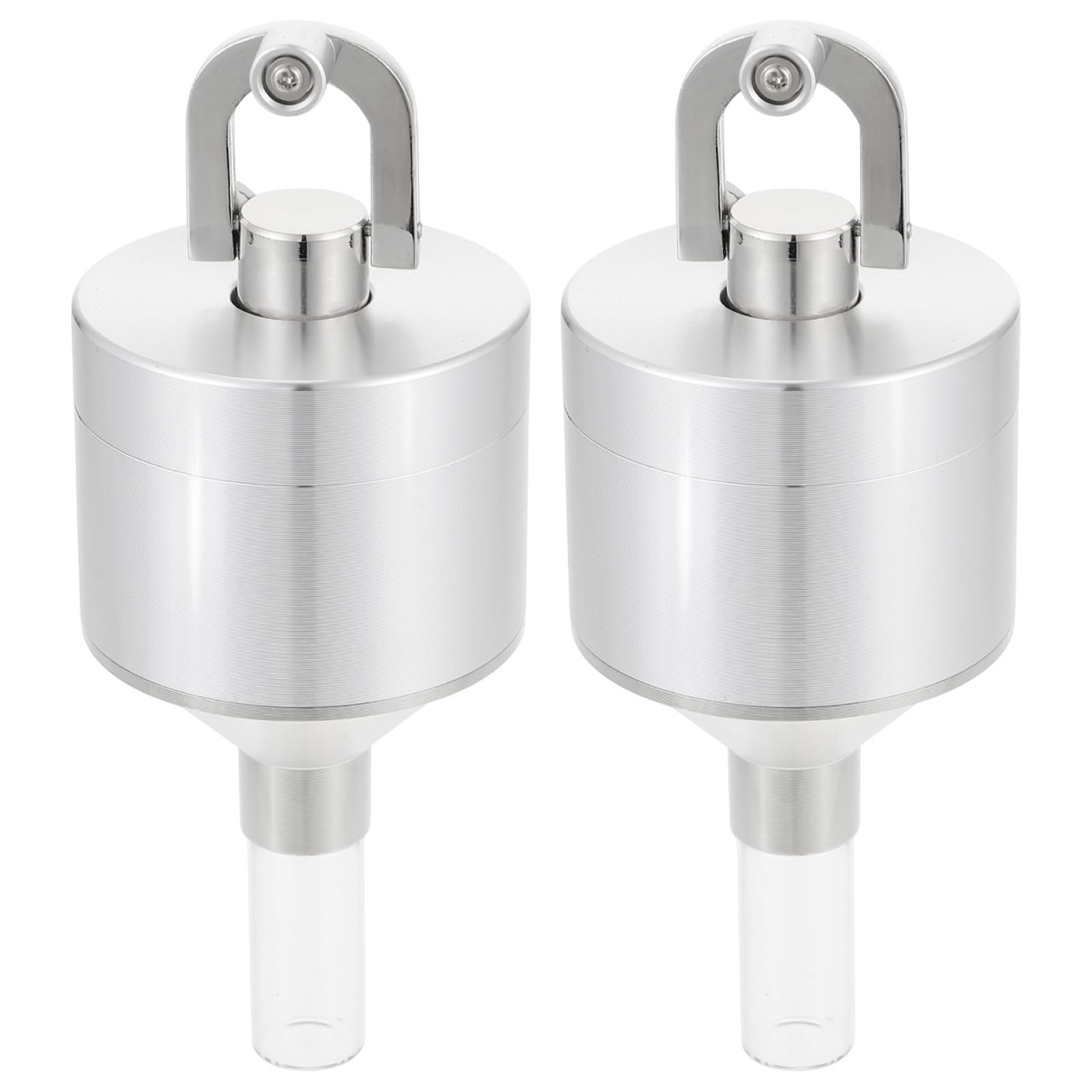 2 Piezas Molinillo de Especias Manual de Aluminio y Vidrio