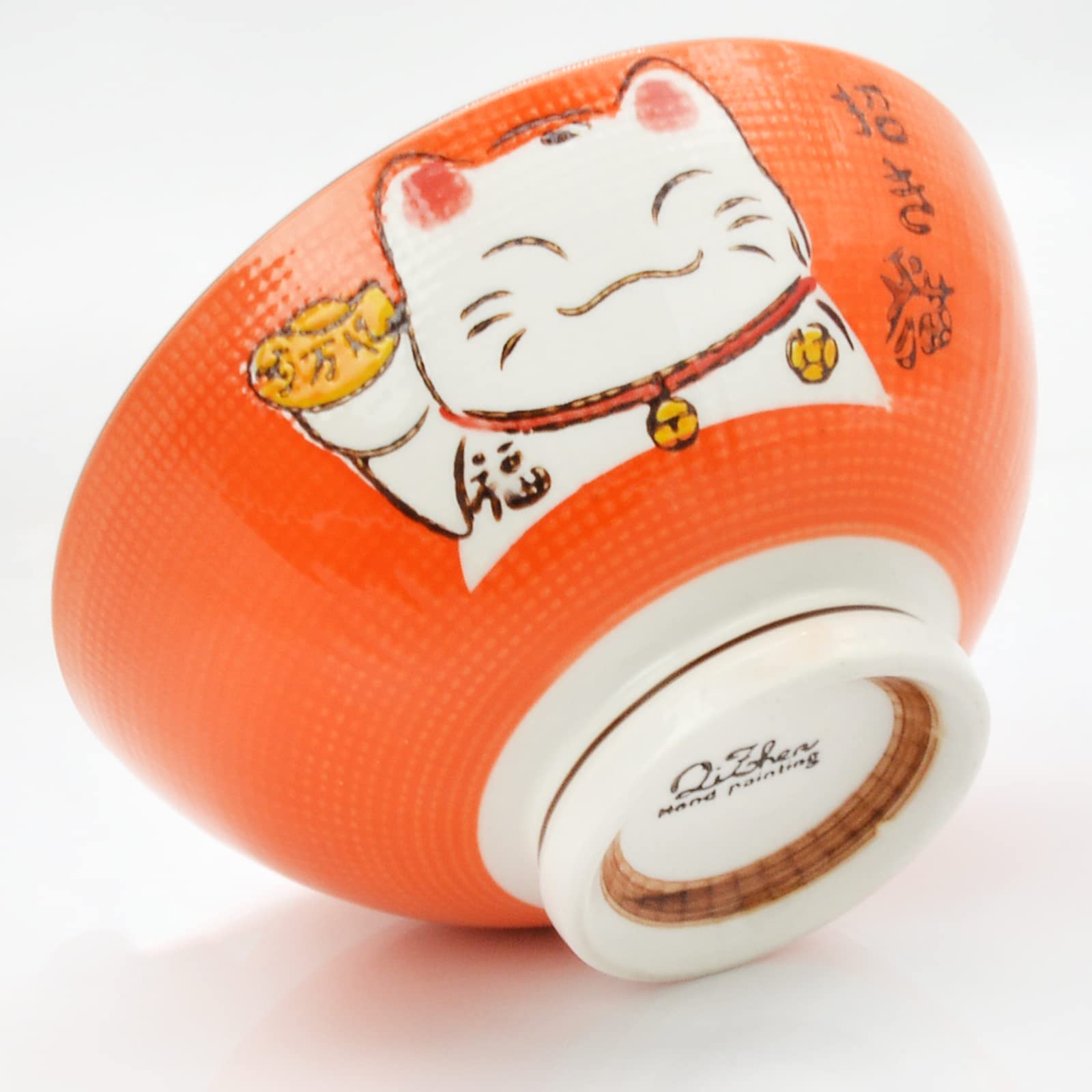 fengshuisale Lucky Cat Bowl Noodles Bowl Soup Bowl Porridge Bowl