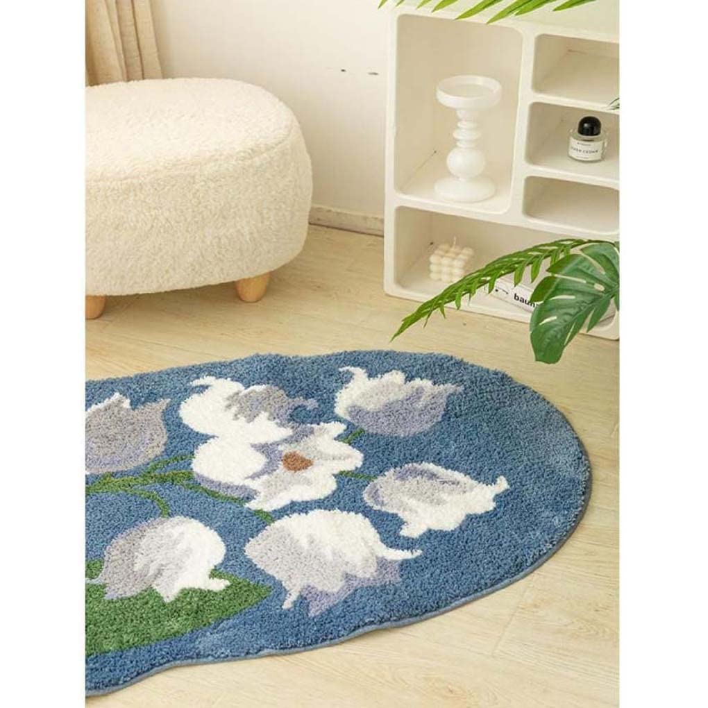 Amazon｜カーペット ベッドサイド チューリップ ふわふわ 厚手