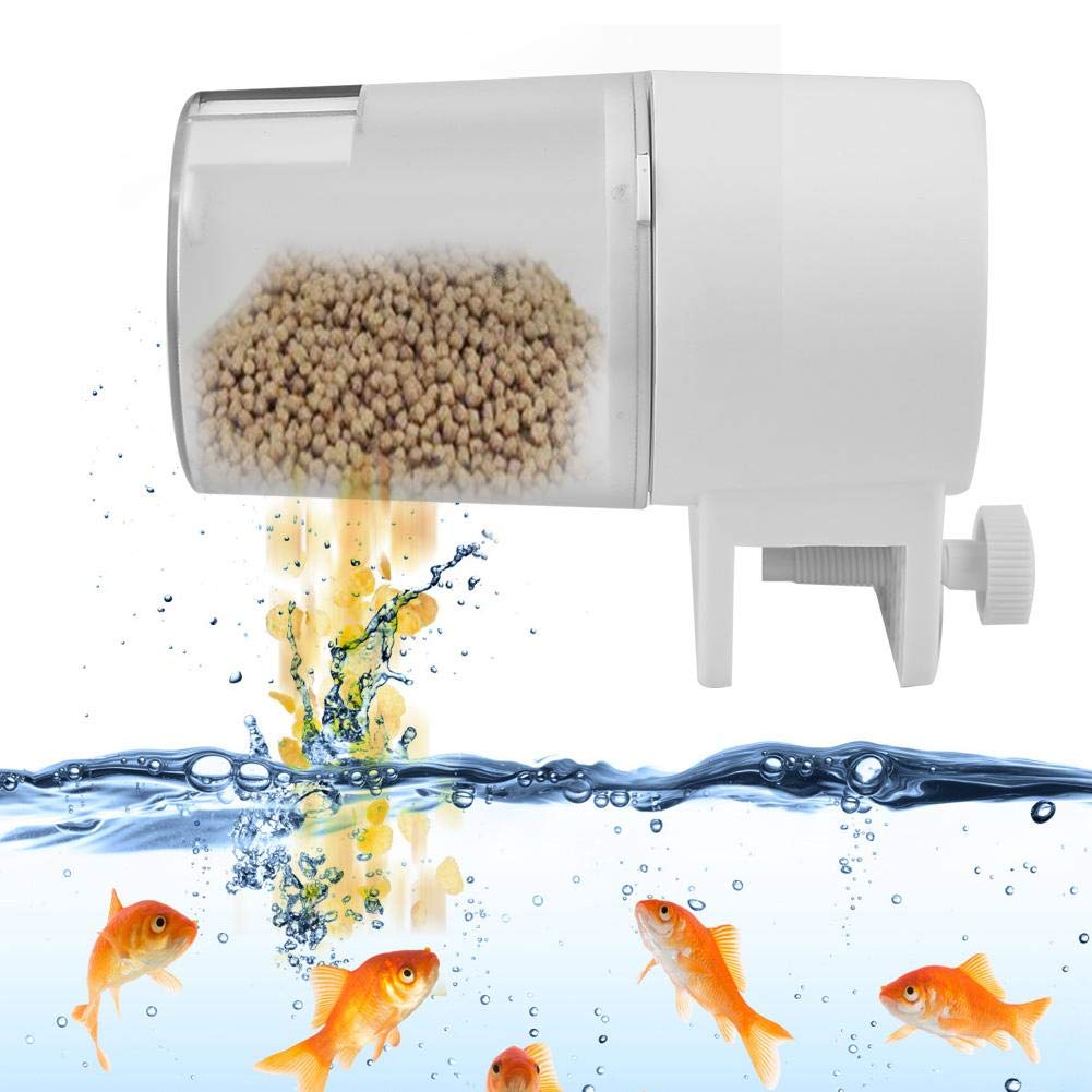 AMONIDA Lunga Durata 2,17 * 2,76 * 3,94 in Due modalità Tempo di Alimentazione distributore di Cibo per Pesci, Acquario Alimentatore per Pesci, per Rane Acquario di Acquario per Tartaru