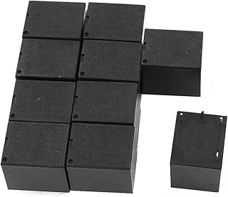 10 Pcs Amplifier Installation 24VDC 250VAC 10A 4 Terminal SPST NO Mini Power Coil Capacitors Electromagnetic Relay Multi Purpose Relay