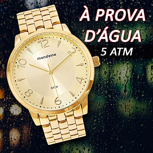 Relógio, Analógico, Mondaine, 76740LPMVDE2, feminino, Dourado