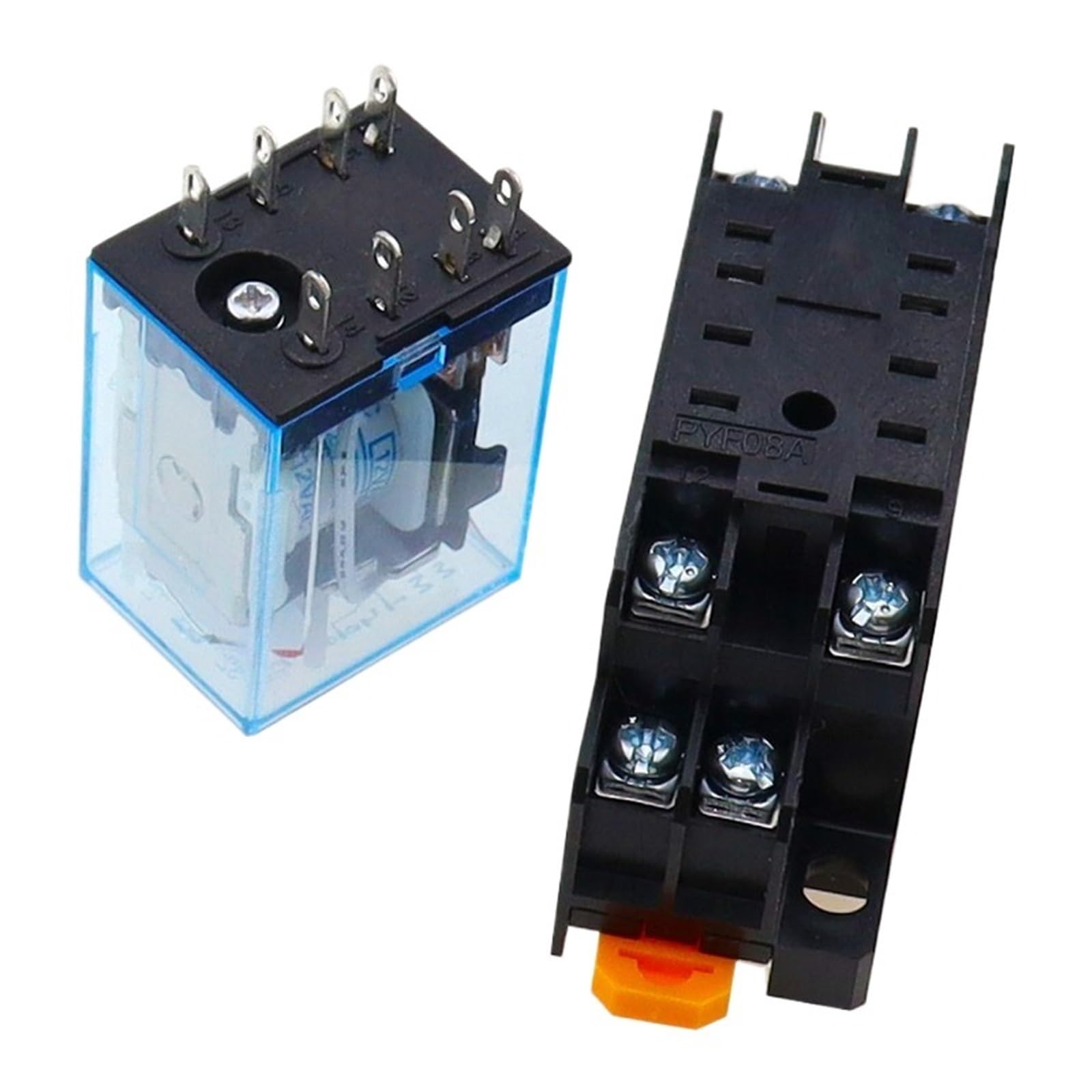 10 unidades MY2P HH52P MY2NJ 12 V 24 V 36 V 48 V 110 V 220 V Bobina de uso general DPDT micro mini relé con base de enchufe (AC,110 V)