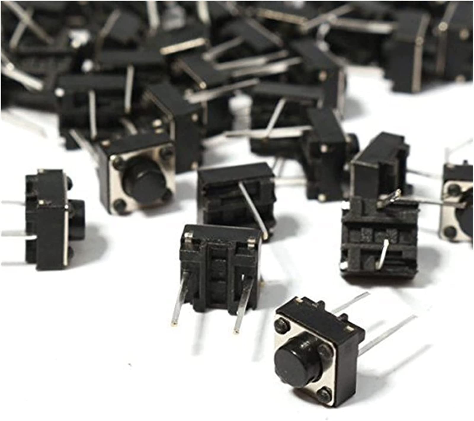 Micro interrupteur tactile 6x6x5 mm à 2 broches pour circuits imprimés, lot de 100 PCS