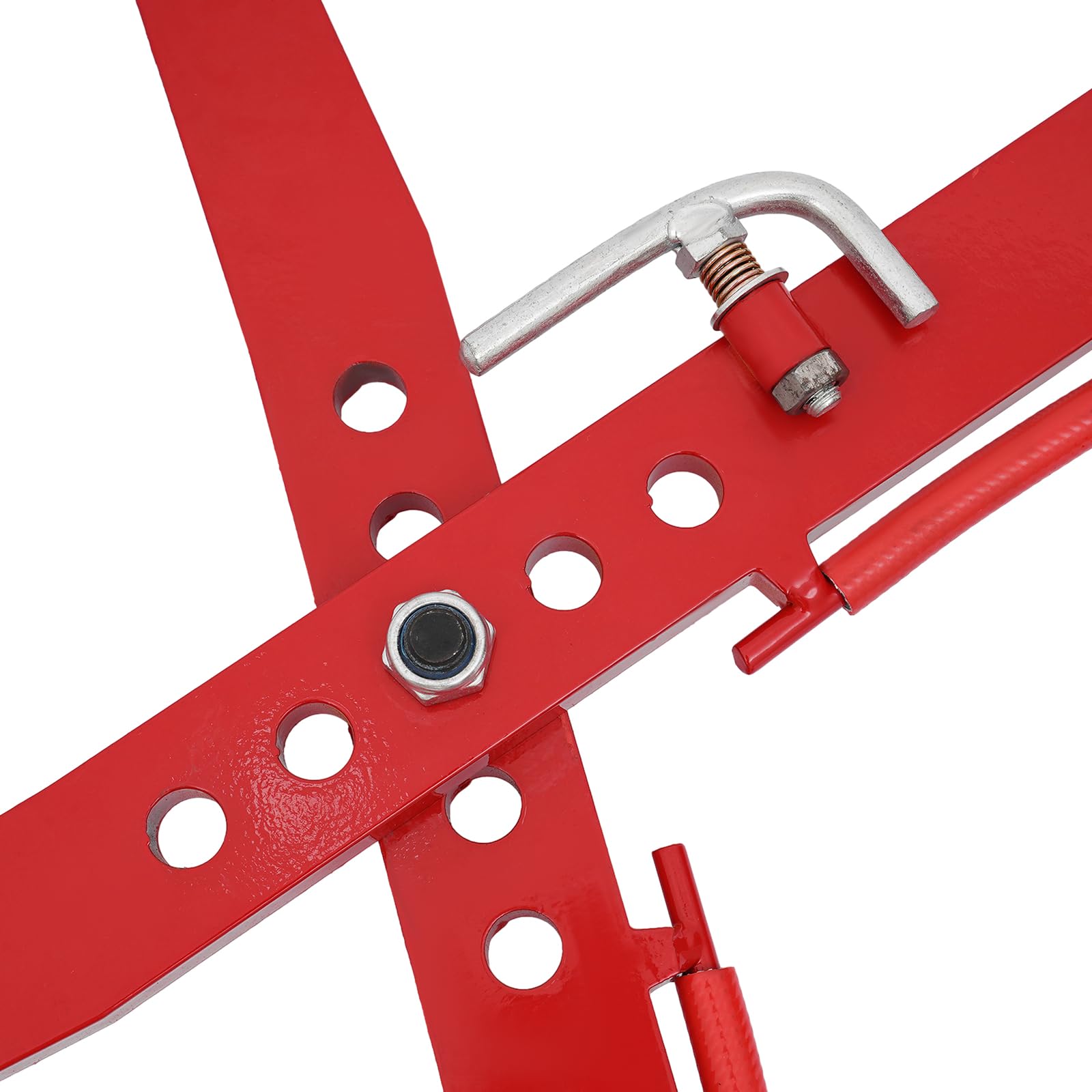 Steinzange 350kg, Verstellbare Bordsteinzange, Steinklemme für Transport Heben, Öffnung 30-51cm, Rot