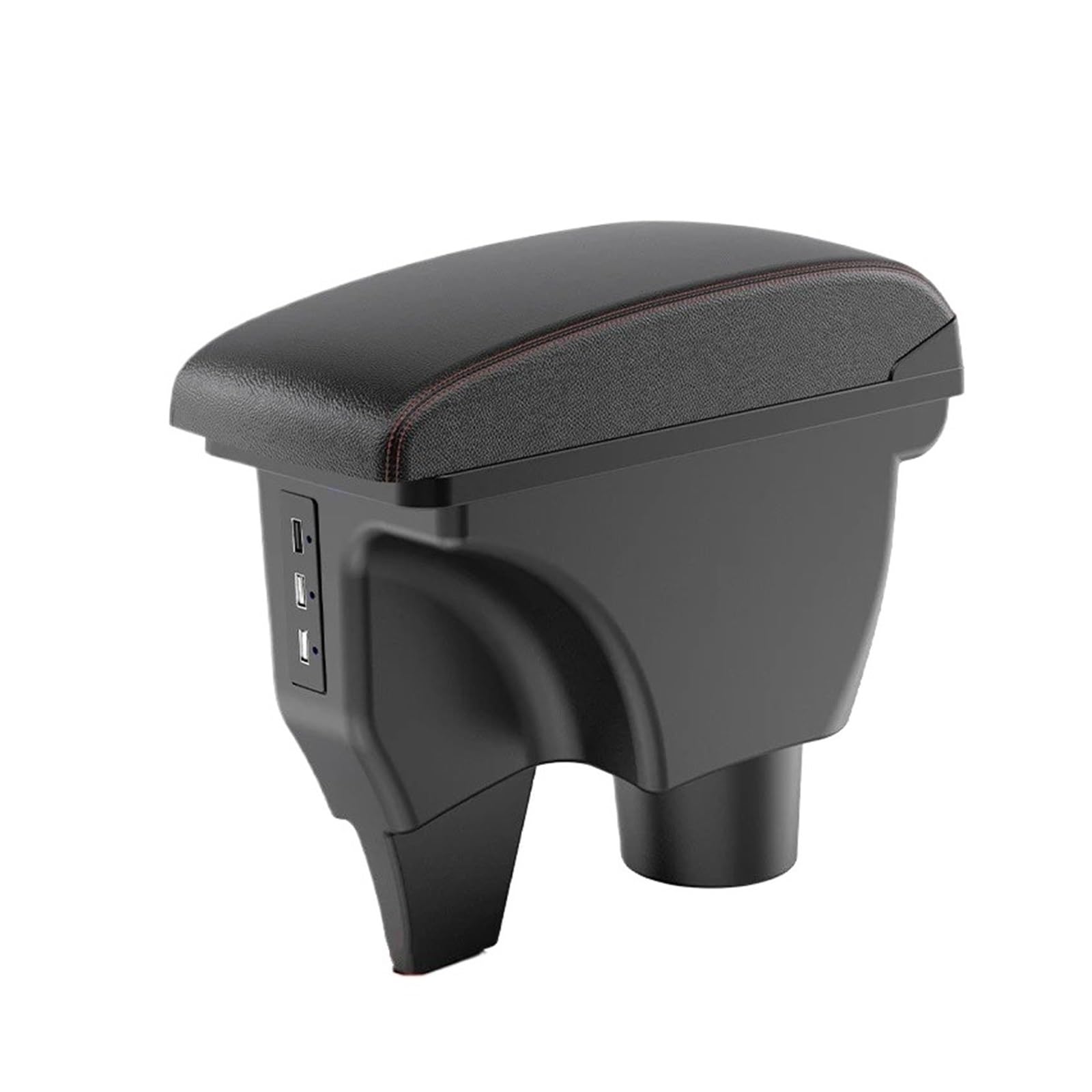 Hguvsjd Armrest Box For Toyota For Yaris For Vitz Armrest Accessories Interior Parts Details Storage Box Retrofit Car Armrests(B Black red)