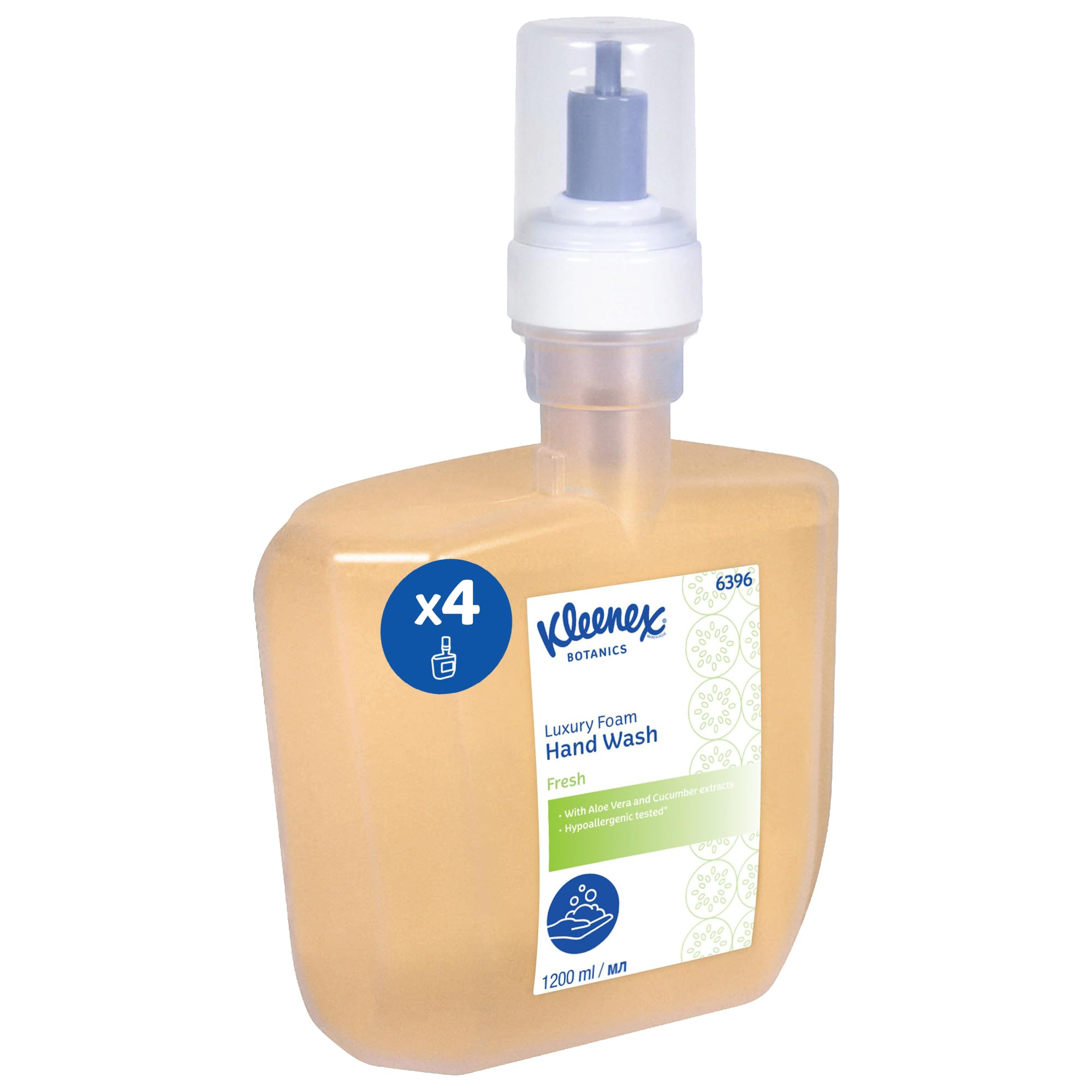 Kleenex Ultra Hand Soap Cassettes - 6 X 1 Litre, Aloe Vera Scent, For Refillable Dispensers-450579