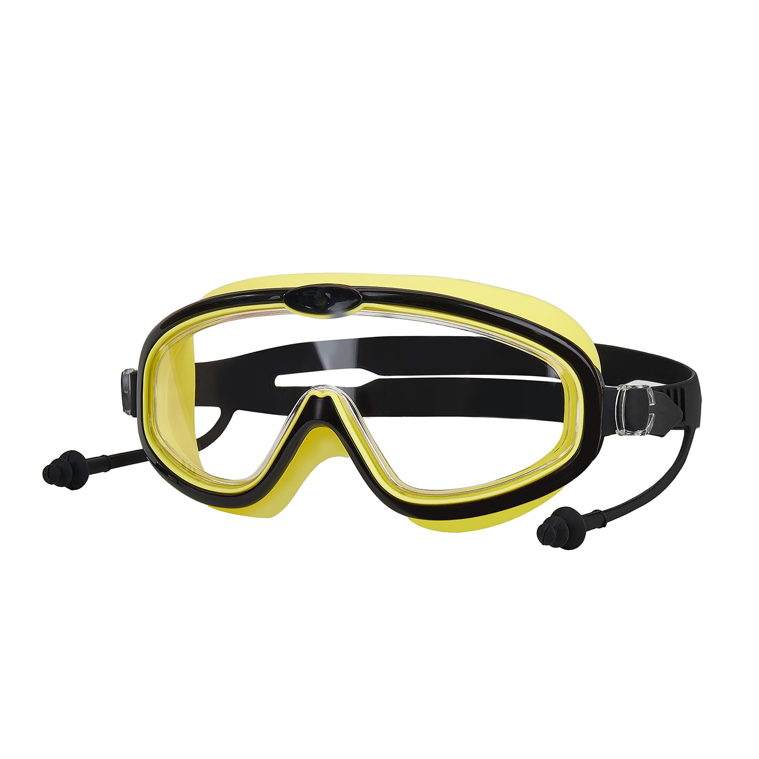 YzoTek Kids Swimming Goggles - HD Large Frame Anti-Fog Waterproof Wide View Pool Goggles with One-piece Earplugs for Children & Teens Age 3-16