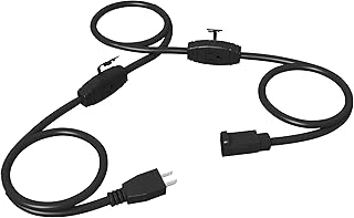 Stanley 31955 PowerMax 3 Grounded 3-Outlet In-Line Outdoor Extension Cord, 12-Feet, Black