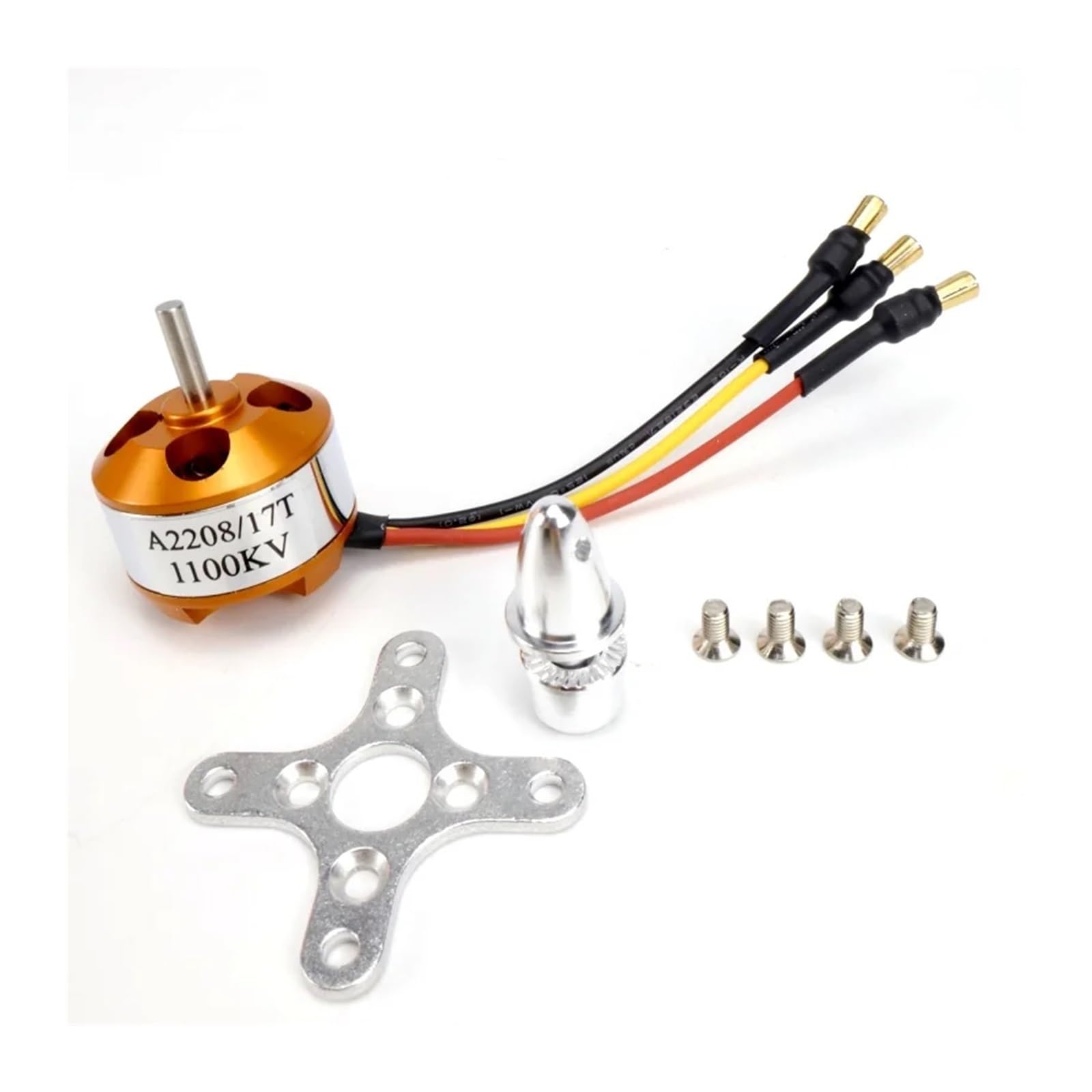 Motore Brushless A2208 1100KV-2600KV per Drone FPV e Aereo RC Outrunner | Motore leggero e silenzioso, ampia scelta KV, dissipazione avanzata, durata lunga.(A2208 1100KV)