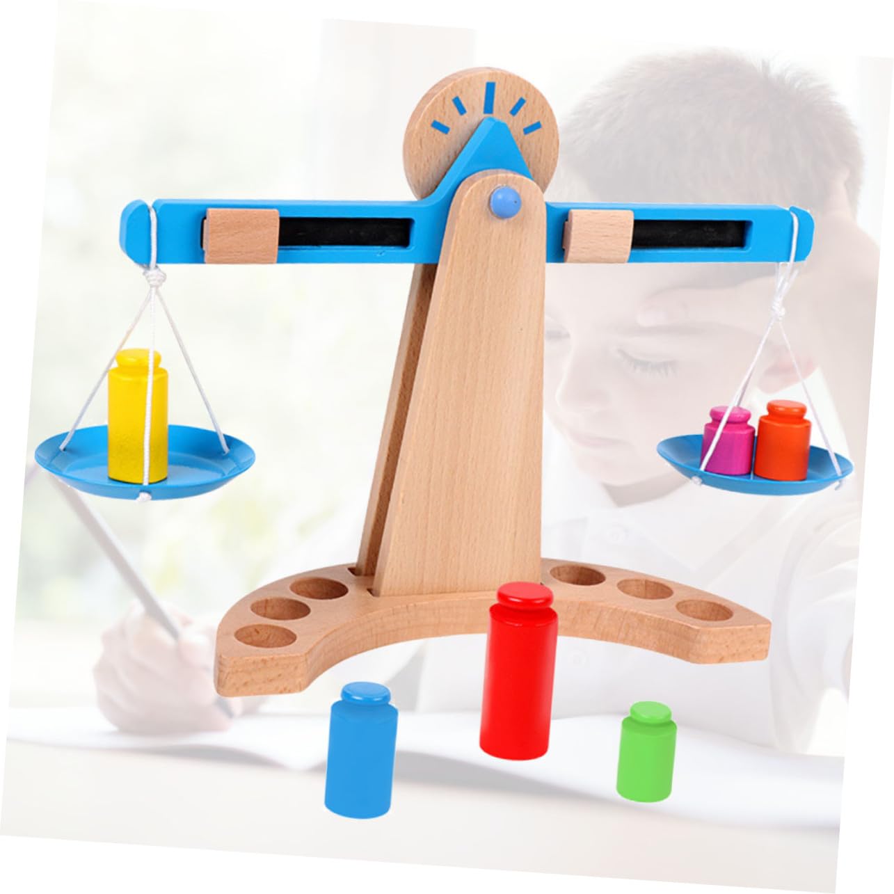 Balancín de Madera Educativo para Niña Juguete Didáctico de Equilibrio para Desarrollo Creativo Material Seguro y Duradero Regalo para Aprendizaje Temprano
