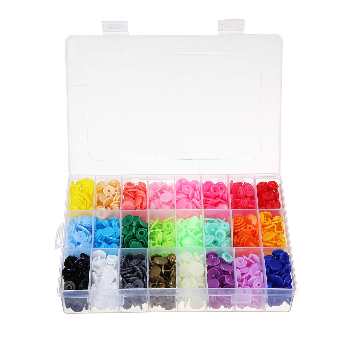 ExcLent 360 Juegos De Sujetador De Plástico Snap Kit Snap Pliers T5 Snap Botones De Mano Herramienta