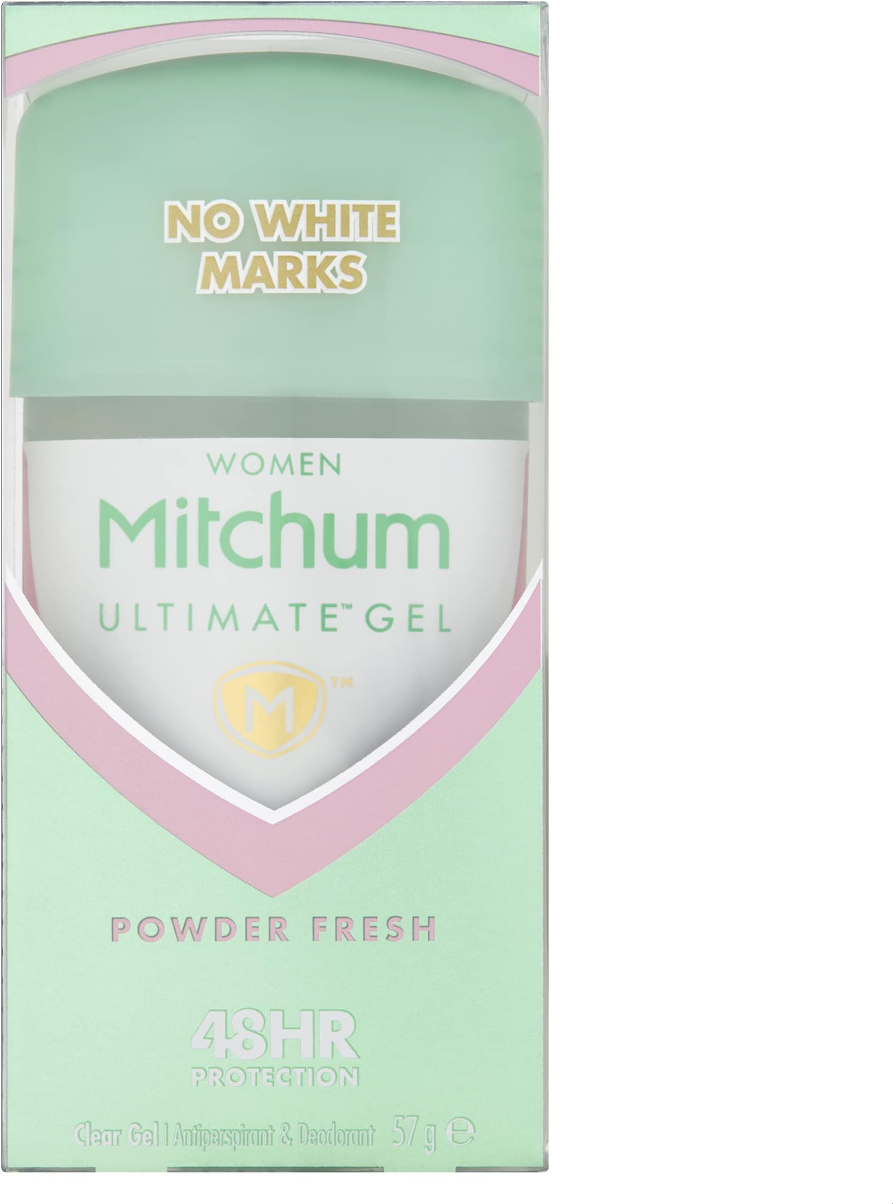 Mitchum Ultimate Women 48HR Protection Clear Gel Deodorant & Anti-Perspirant, No White Marks, Powder Fresh, 57 g