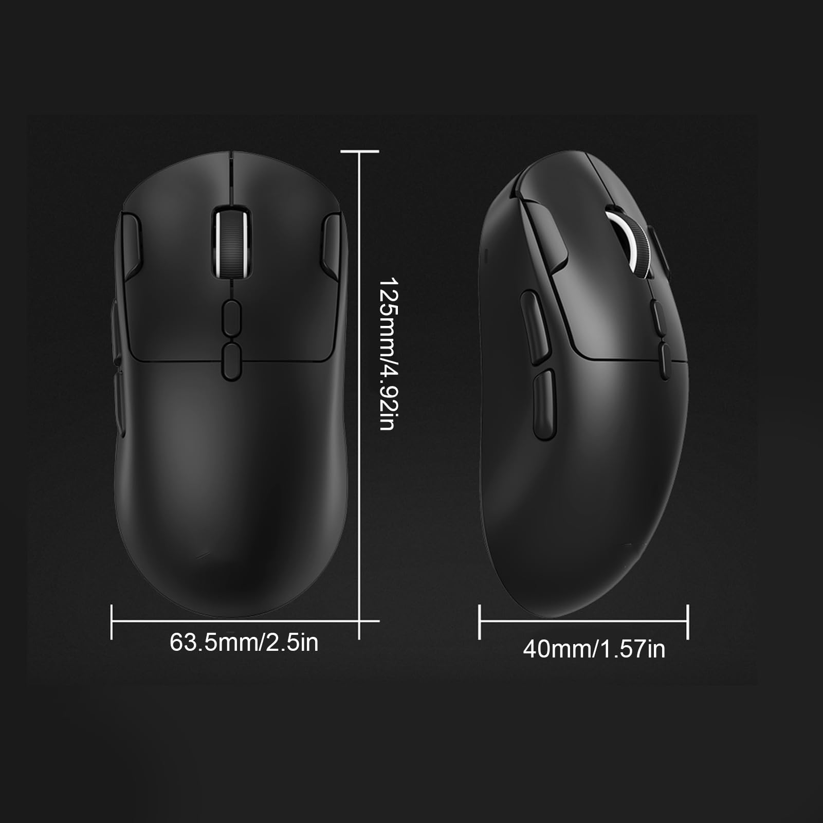 Ratón Ligero para Juegos 58g 3 Modos (Black)