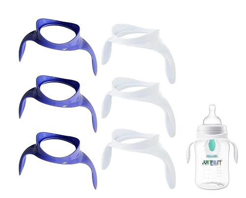 Asas para biberones Philips Avent, anticólicos y AirFree, soporte compatible con biberones de Avent, 6 unidades morado + blanco