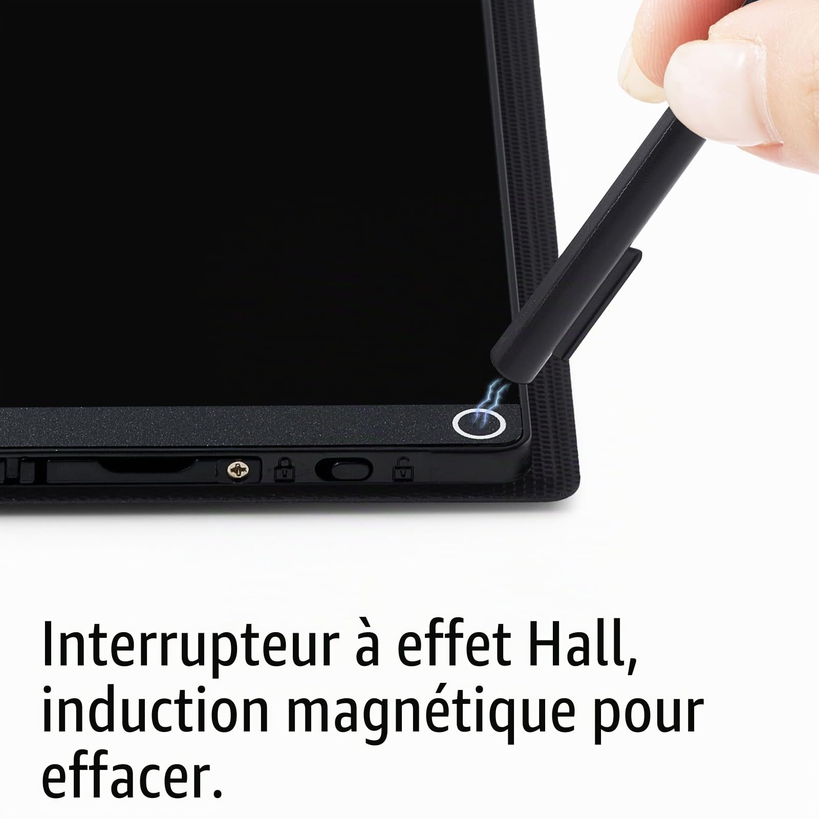 Czemo Tableau d'écriture LCD 6,5 pouces avec étui de protection réutilisable pour adulte