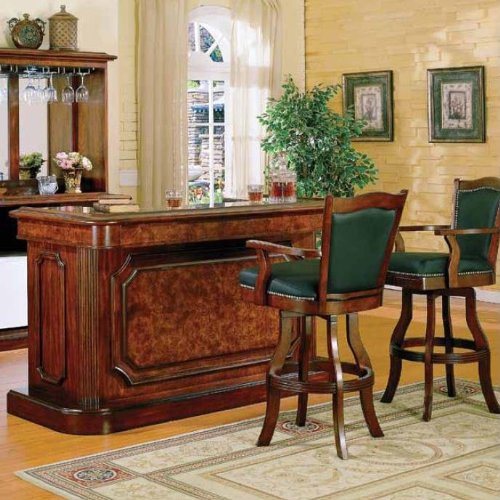 30 in. Leather Nail Head Barstool