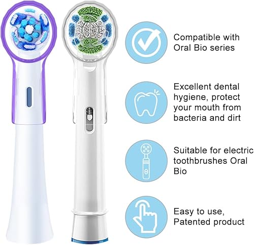 Miniatura 6 de Paquete de 6 fundas de repuesto para cabezales de cepillo de dientes, versátil tapa de viaje a prueba de polvo para Oral B iO Series - Compatible