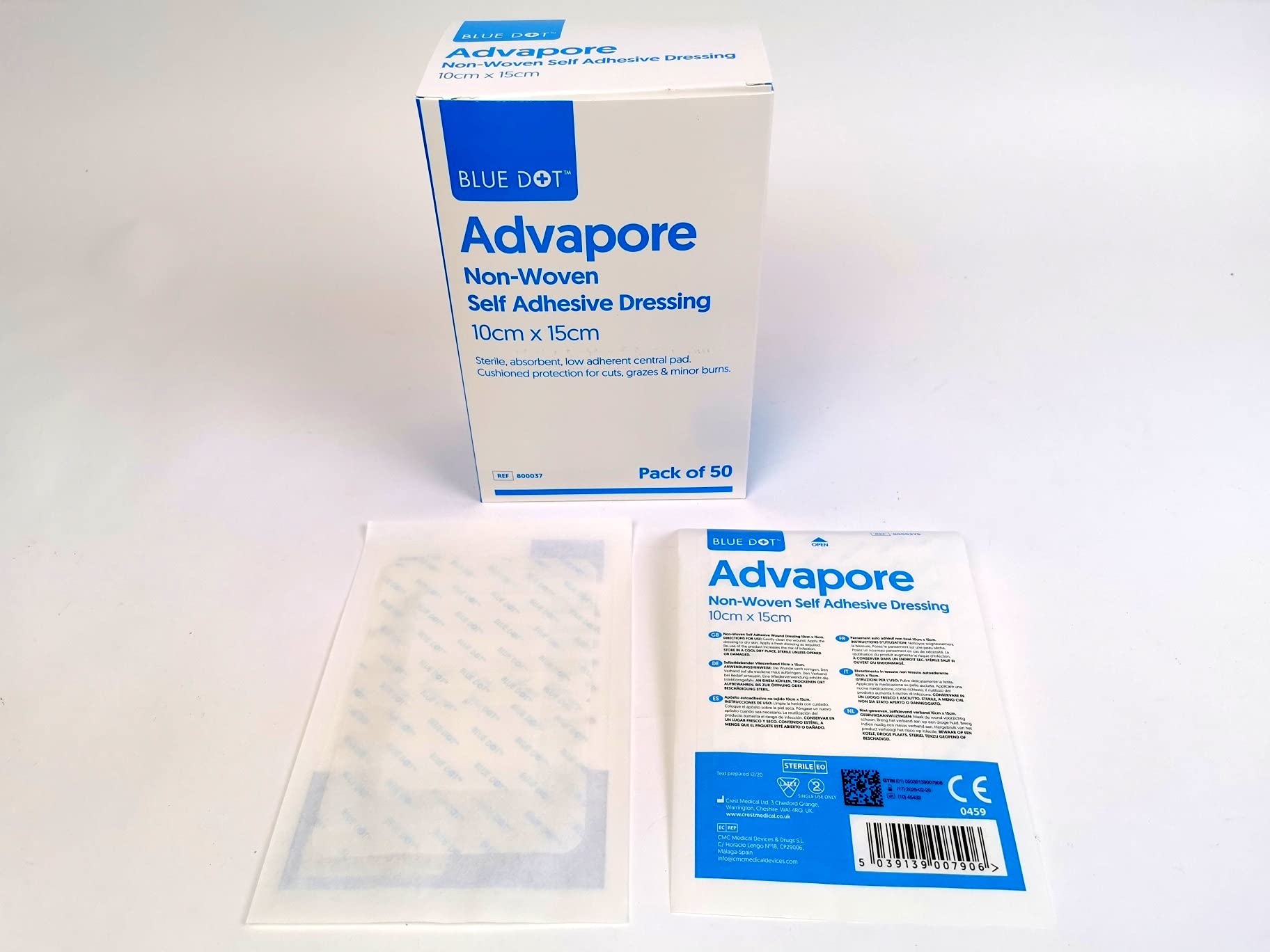 Advapore Non-Woven Self Adhesive Dressing / Large Plasters 10cm x 15cm (10)