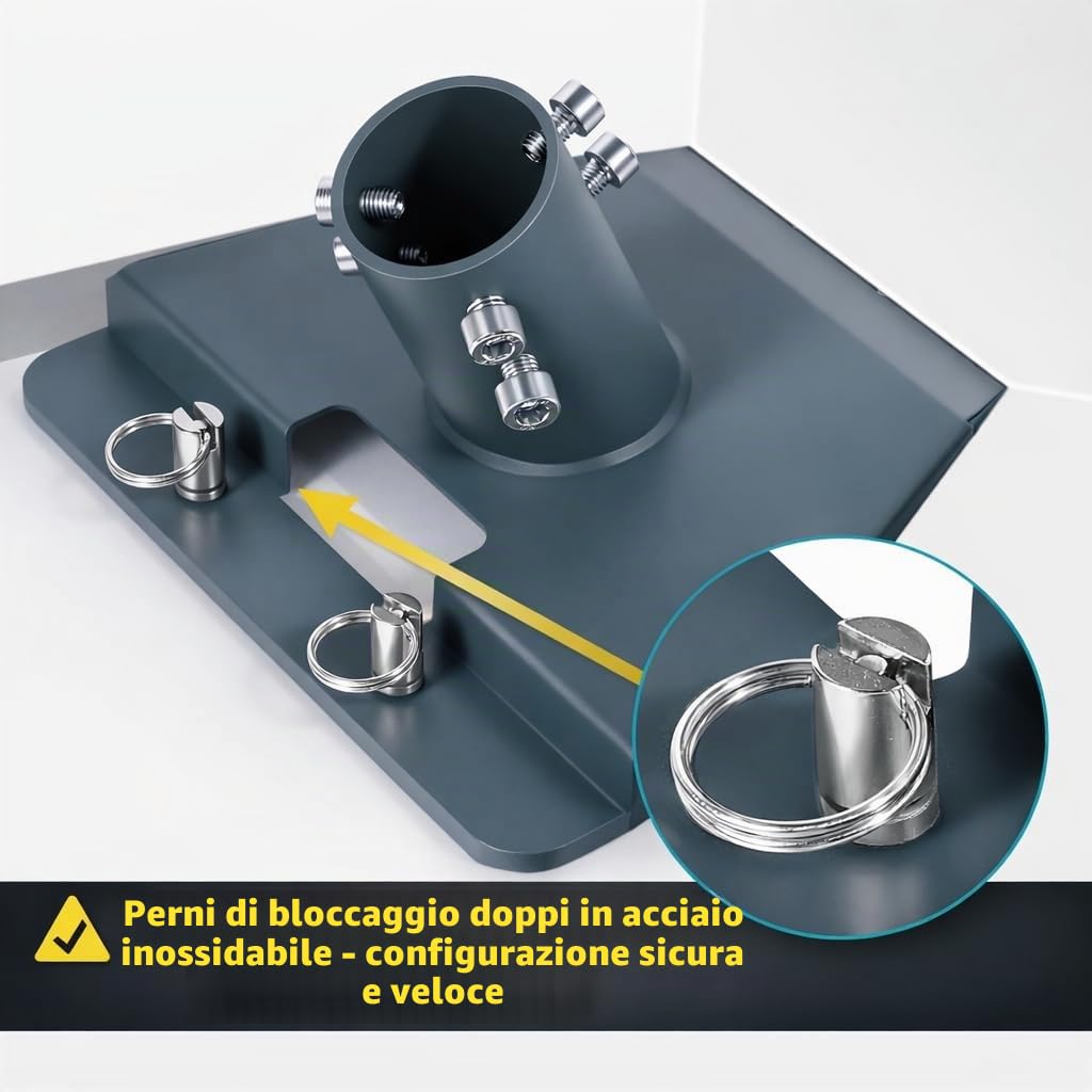 Starlink Gen 3 - Adattatore per tubo e supporto per palo da 28-40 mm, compatibile con standard 4/4X/Gen 3/V4/Enterprise Dishy, in acciaio resistente, con perni di sicurezza in metallo, solo