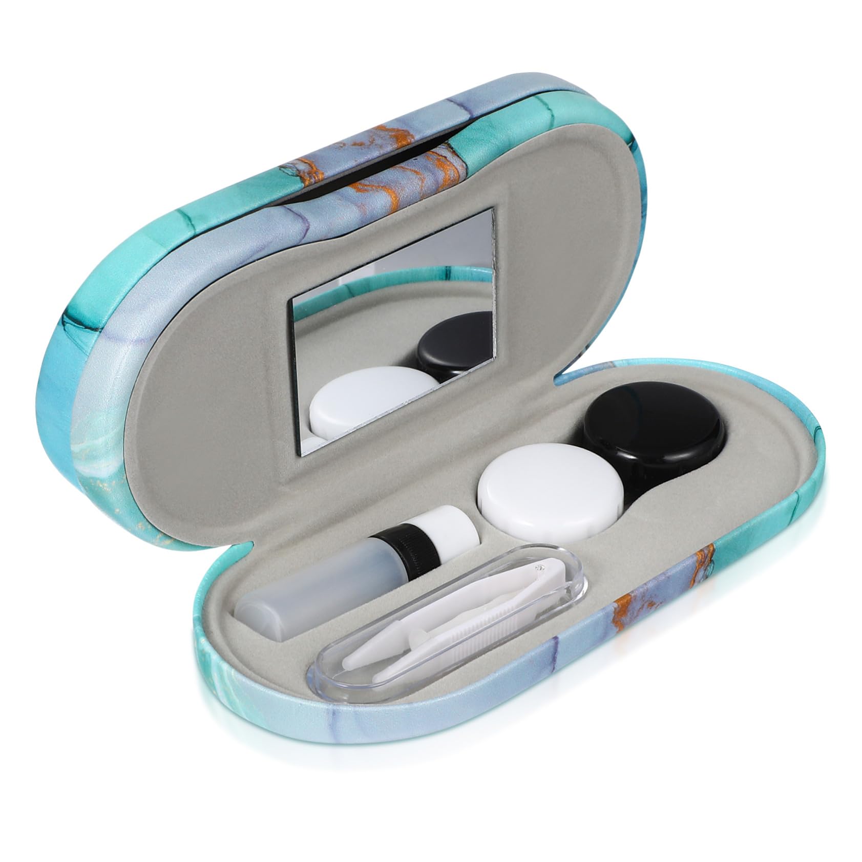 Étui à lunettes double couche PU compact pour sac et poche - 8