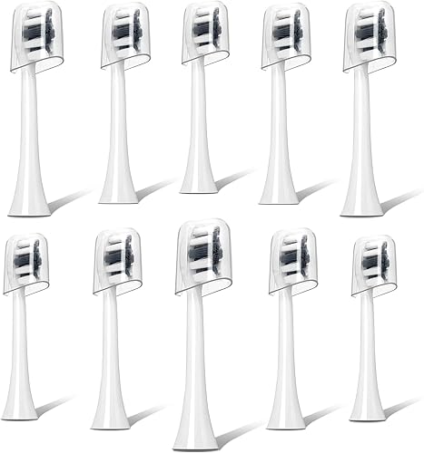 TULAN Compatible con Philips Sonicare y 10 paquetes de interfaz redonda cabezal de cepillo de diamante el cabezal del cepillo es seguro y suave