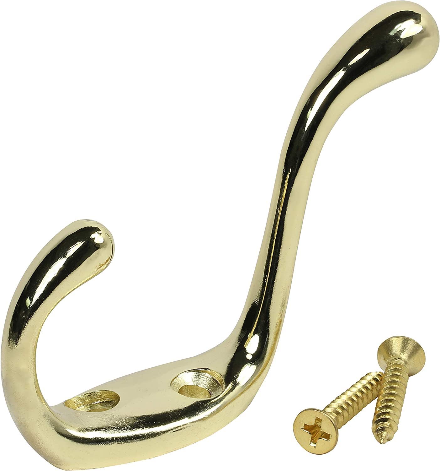 Hanger Hook Aelishq Wall Hanger for Clothes Hanging, Gold Finish, Pack of 1- Back Door Hooks Strong for Hanging Cloth, Towel, Bag - Holder for Kitchen/Bathroom/Bedroom/Wash Basin