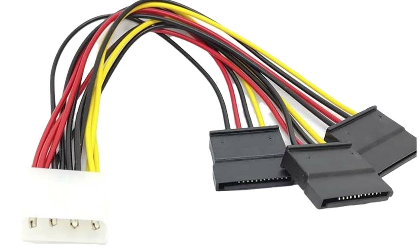 Lunatic 8549 Kasa içi 3 Port ide Molex Sata Power Hdd 4 Pin Güç Kablosu 4pin Molex erkek/ 3x 15pin SATA dişi 3 port sata dişi 1 port 4 pin ide power erkek