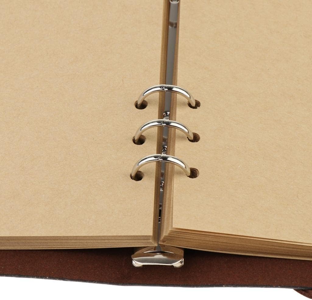 ARTISOUL® Leather Notebook Portable Loose Leaf Blank Notebook for Travel Brown | Kids & Teens at Home | School Supplies | Notebooks & Binders