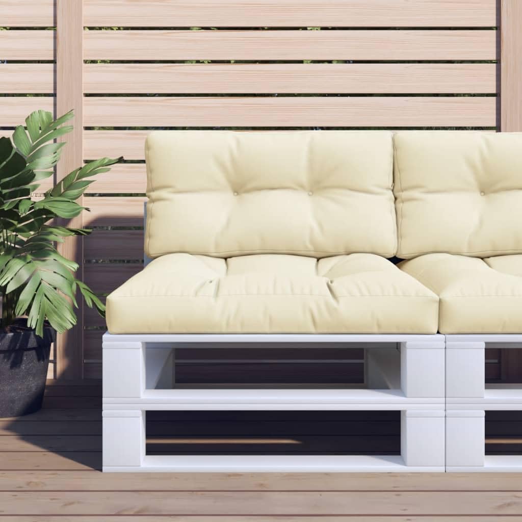 vidaXL Coussin de Palette crème 80x40x12 cm Tissu