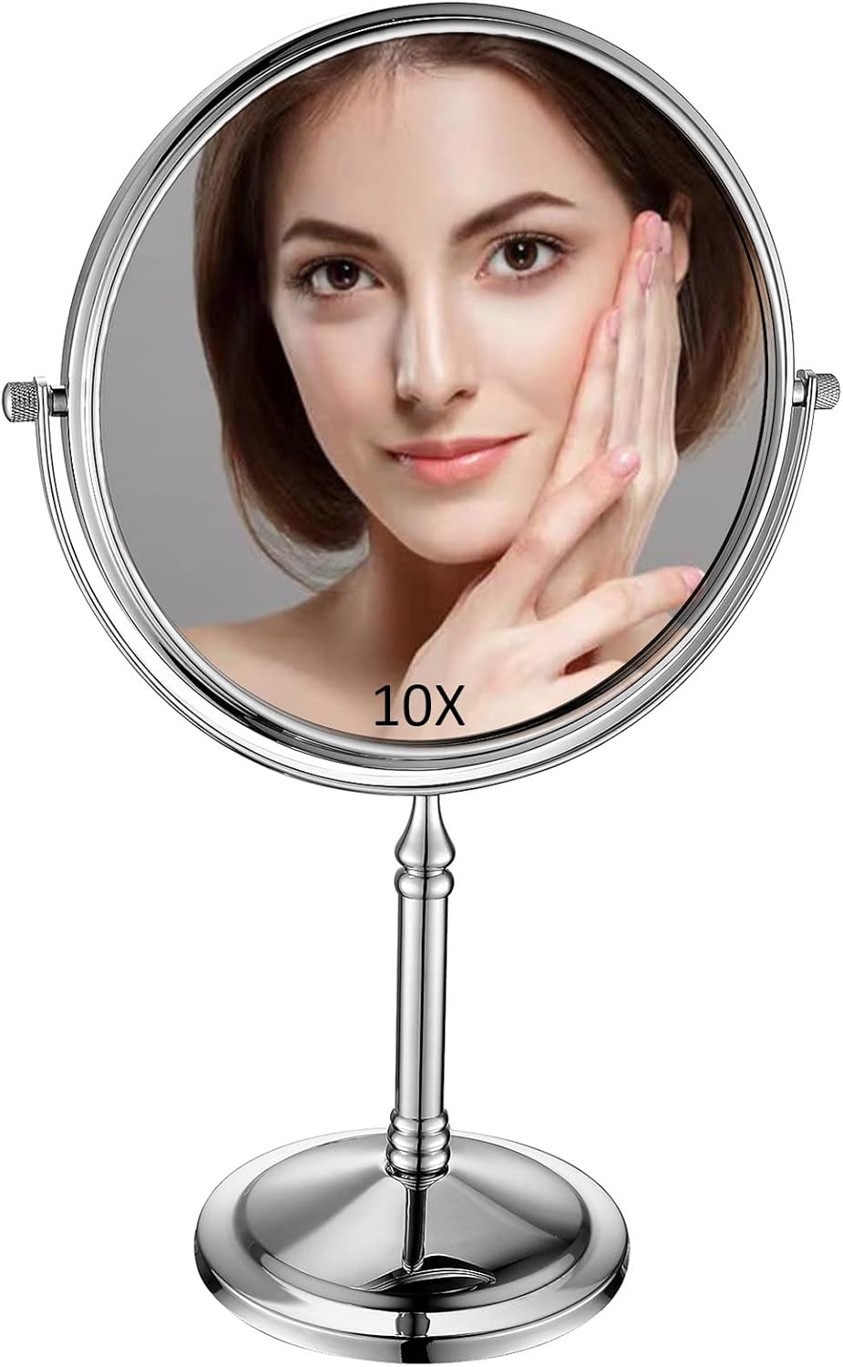 ZJWD Makeup Mirror 10x Magnification with Stand, 8inch