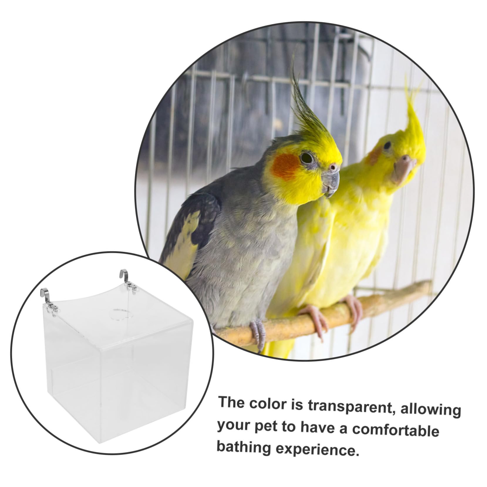 Transparentes Vogelbad Für Papageien Multifunktionale Badewanne Und Futterbox Für Wellensittiche Mit Rutschfestem Design Und Langlebigem Material Für Vogelkäfige