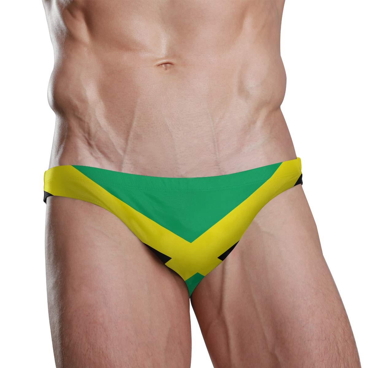 Men Swim Brief Bikini Jamaica Flag Beach Bikini for Men Swim Underwear Medium