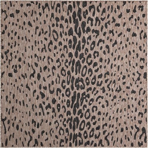 Tapete Unique Loom Outdoor Safari 6'1" Cuadrado Beige miniatura 3