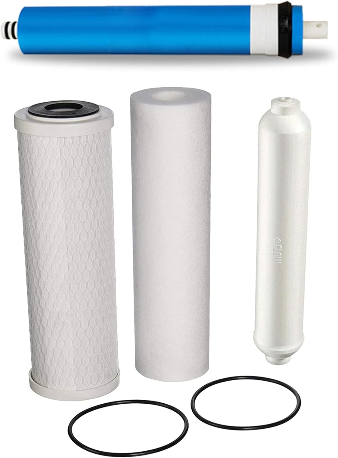 Compatible with ROR2050-S3-S06 Drop-in Reverse Osmosis Compatible Cartridge Kit ROR2050 and OM1-S2-S06 membrane with 2 O Rings by CFS
