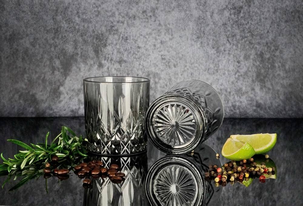Glasmark KROSNO Szklanki do Whisky 280ml Zestaw 6 szt. Cięte