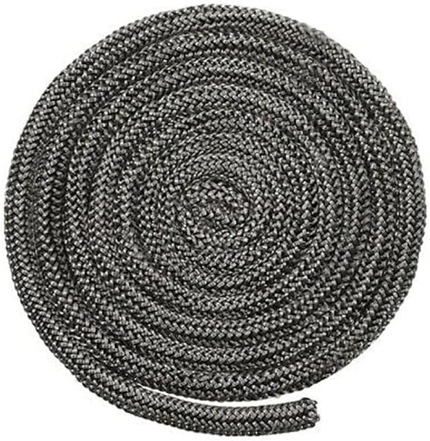 ZYNCUE Black Fireplace Fire Rope Stove Door Seal Rope Fiberglass Stove/Fire Rope Wood Burning Stove 2m Long x 8mm Thick,Burner Door Seal Smoker,1Pcs