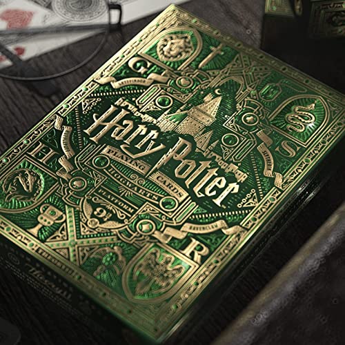 Image of MilesMagic Theory11 Harry Potter Playing Cards Limited Edition Premium Series Poker Official Collectible Deck by Theory11 (Slytherin-Green)